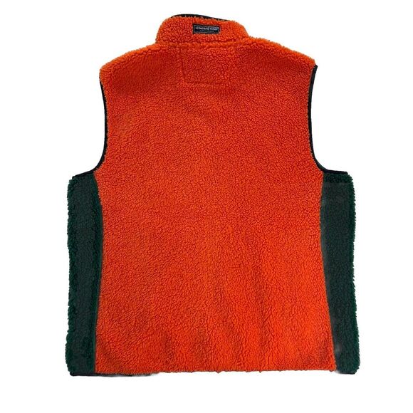 Vineyard Vines Colorblock Sherpa Vest‎ Orange Blue Green Nautical Size XL EUC - Picture 2 of 12